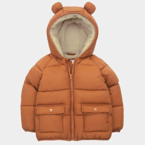 Rokka&Rolla Baby Boys' Borg Lined Puffer Coat Infant Jacket-Orange, size 9-12 Months