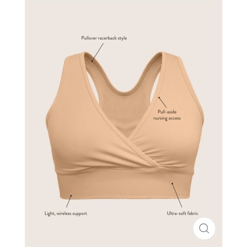 French Terry Racerback Nursing & Sleep Bra | Black