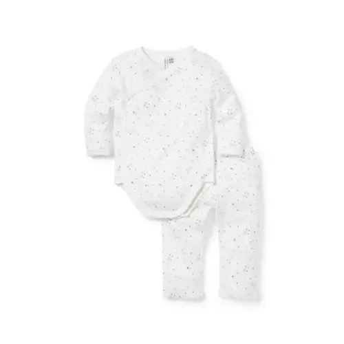 Baby Jet Ivory Snowflake Baby Snowflake Wrap Matching Set by Janie and Jack