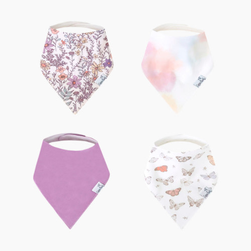 Copper Pearl Printed Bandana Bib Set (4-Pack) - Flora
