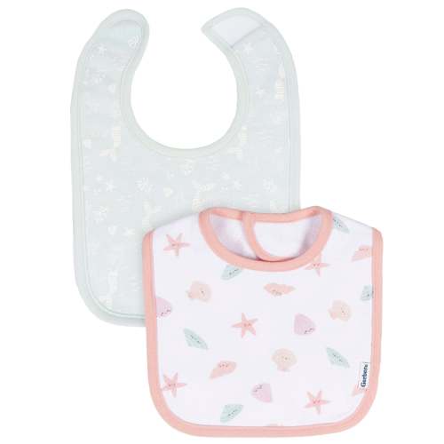 2-Pack Baby Girls She Sells Sea Shells Dribbler Bibs