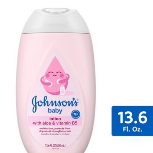 Johnson's Moisturizing Mild Pink Baby Body Lotion, Coconut Oil for Delicate Skin, Hypoallergenic - 13.6 fl oz