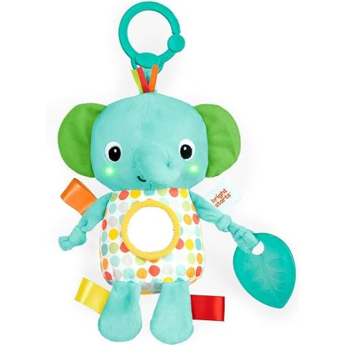 Amazon.com : Bright Starts Huggin’ Lights Musical Light Up Toy for Stroller and On-The-Go - Elephant - Unisex, Newborn + : Toys & Games
