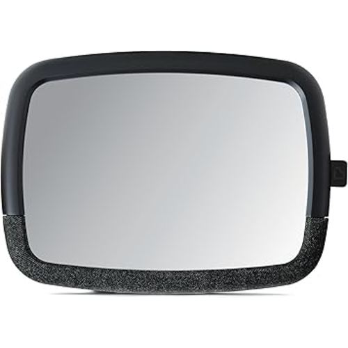 Munchkin Baby Car Mirror for Rear Facing Car Seats, Pivot 360 Baby in-Sight Adjustable Auto Mirror, Black