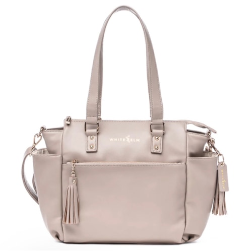 Gemini Mini Convertible Backpack in Taupe | Travel Bag by White Elm