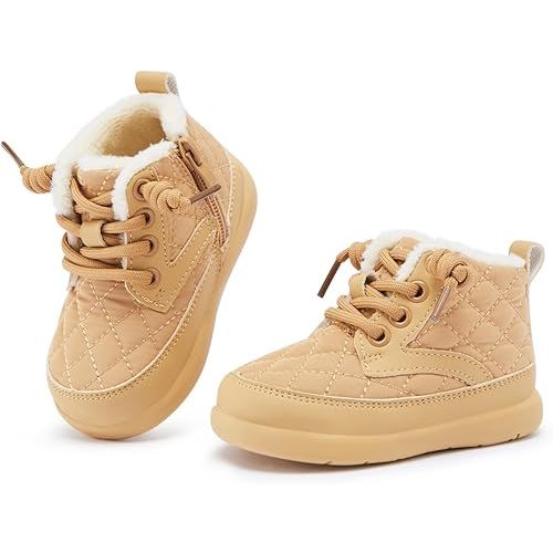 BMCiTYBM Baby Boy Girl Snow Boots Waterproof Winter Warm Booties Nonslip Lightweight Outdoor Shoes for First Walkers 6 9 12 18 24 Months(Infant/Toddler)