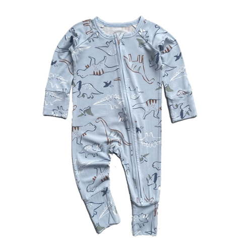Emy Dola Viscose from Bamboo Baby Pajamas Boys Mittens Cuff 2 Way Zipper Soft Footless Sleeper Baby Boy One-Piece Romper