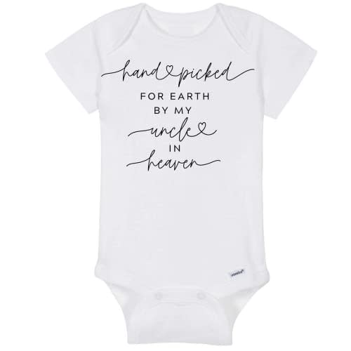 Handpicked for Earth By my Uncle in Heaven Bodysuit, Popular Pregnancy Announcement