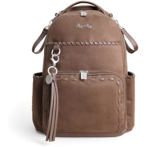 Itzy Ritzy Diaper Bag Backpack – Large Capacity Boss Plus Baby Backpack Diaper Bag Featuring 19 Pockets, Changing Pad, Stroller Clips, and Comfortable Straps (Aspen)