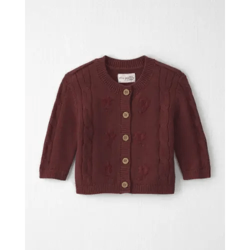 Baby Girl Organic Cotton Sweater Knit Embroidered Cardigan - Little Planet | Carter's