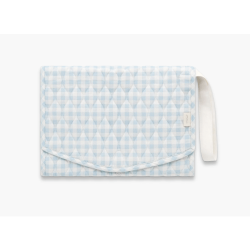Portable Changing Pad - Blue Gingham