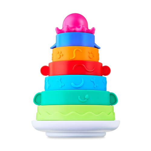 Spark Create Imagine Multicolor Animal Stacking Ring Toy, Great Preschool item for Children Ages 3 years and up