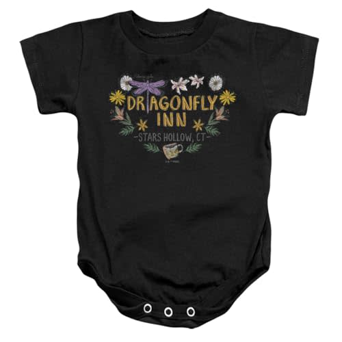 Popfunk Gilmore Girls Dragon Fly Inn Chalk Floral Heart Unisex Infant Snap Suit for Baby