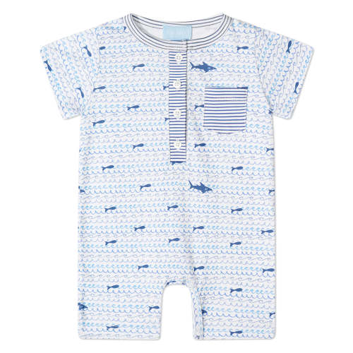 Sharks Boys Shortie Romper