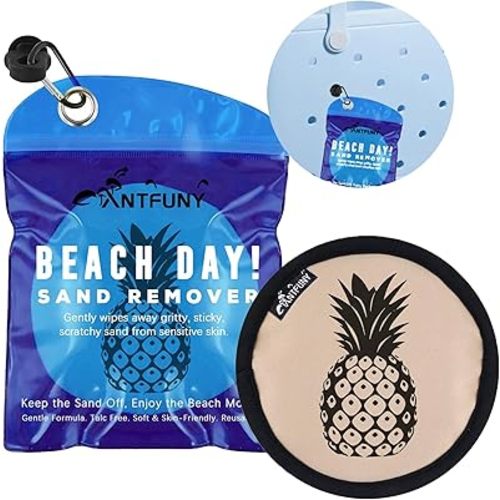 Beach Sand Remover Sand Eraser Kids Women Men Adult Beach Vacation Essentials Sunscreen Chair Cover Towel Blanket Shell Tote Bag Tent Shovel Toy Castle Building Cup Holder Clip Hat Canopy Shade