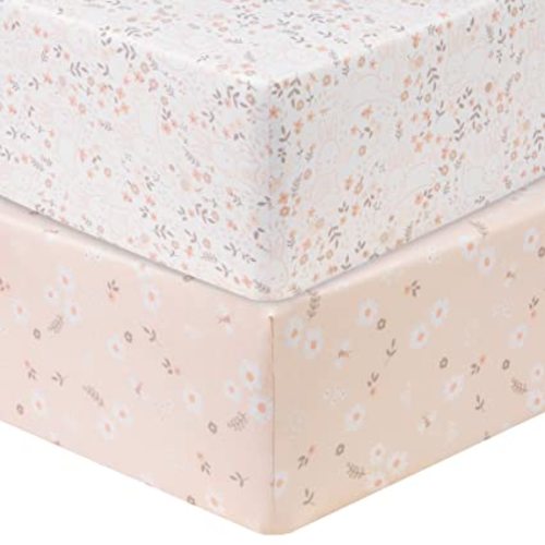 Sammy & Lou 2 Pack Microfiber Fitted Crib Sheets, Cottontail cloud - Cottontail Cloud