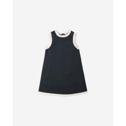 Crochet Tank Mini Dress Navy