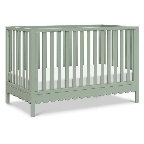 Sammy Scallop 4-in-1 Convertible Crib - Light Sage