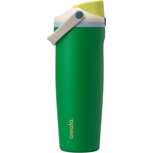 Owala FreeSip Sway Insulated Stainless Steel Water Bottle with Two-Way Spout, Built-In Straw and Bucket Handle, Made for Travel, School, and Sports, BPA Free, Leak Proof, 30 oz, Putting Green
