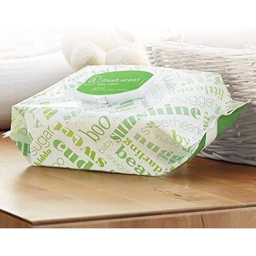Amazon Elements Baby Wipes, Fresh Scent, 720 Count Flip-Top Packs