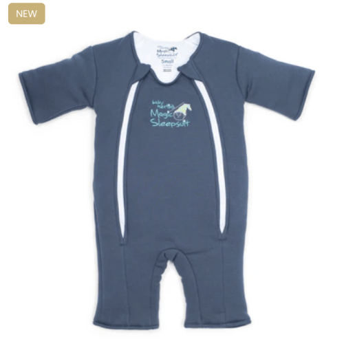 Navy Blue Baby Merlin’s Magic Sleepsuit – Premium 100% Cotton Baby Sleepwear