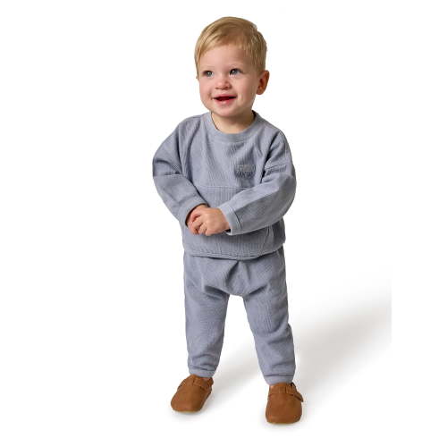 Modern Moments by Gerber Baby Boy Top and Pant Outfit Set with Kanga Pocket, 2-Piece, Sizes 0/3 Months - 24 Months