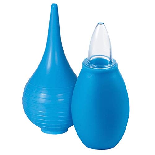 EZY DOSE Kids Ear Syringe and Nasal Aspirator, Sinus Relief and Mucus Sucker for Baby and Toddler, Easy to Clean and Dishwasher Safe, Blue, BPA Free