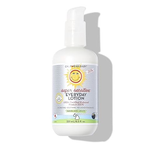 California Baby Super Sensitive Unscented Lotion | 100% Plant-Based Moisturizer | Baby Lotion For Newborn | Hypoallergenic Baby Lotion | 8.5 oz