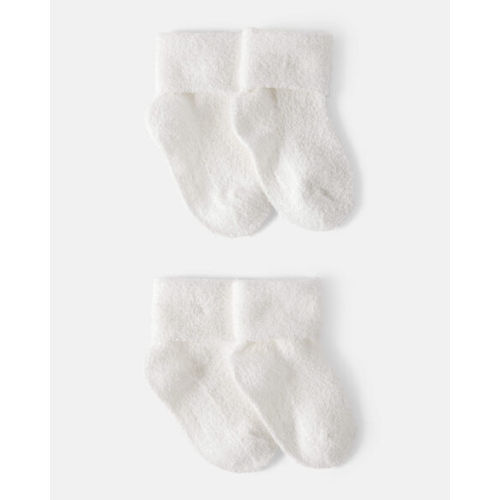 Baby 4-Pack Foldover Chenille  Booties - Carter's, 0-3 + 3-12m