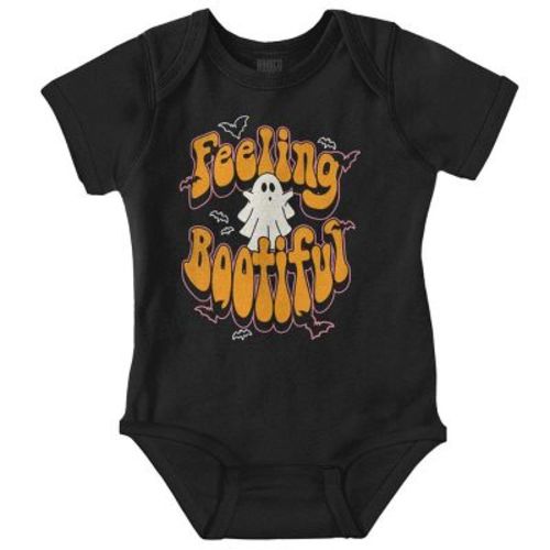 Cute Halloween Ghost Feeling Bootiful Baby Bodysuit Jumper Girls Brisco Brands Black 6M