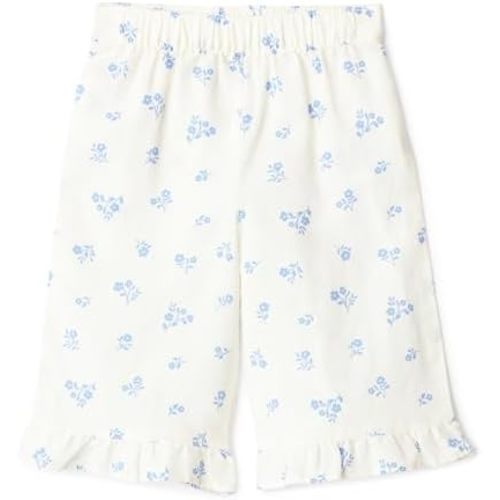Amazon Essentials x Sofia Grainge Toddlers and Baby Girls' Cotton Linen Wide Leg Pull-on Pant with Ruffles