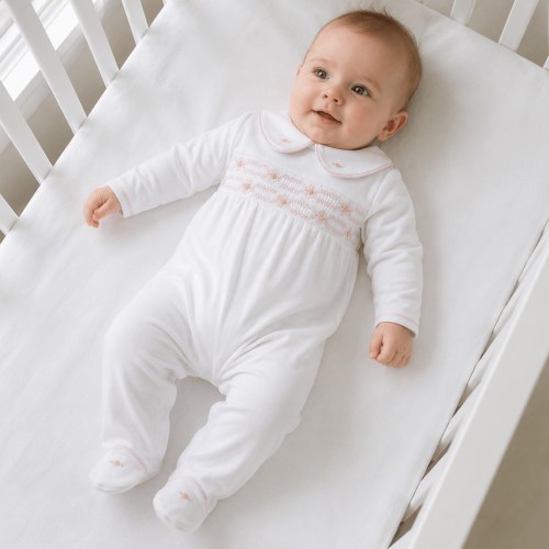 Poppy Smocked Footie