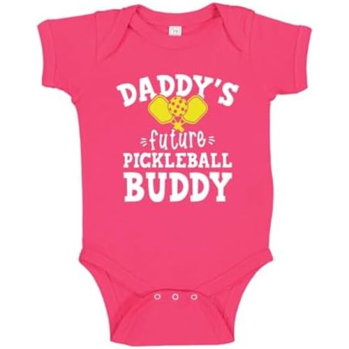 Daddy's Future Pickleball Buddy Baby One Piece or Toddler T-Shirt Pickleball Baby Gift