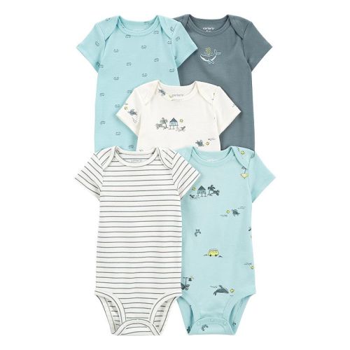 Baby Boy Carter's 5-Pack Short Sleeve Beach Scene Bodysuits