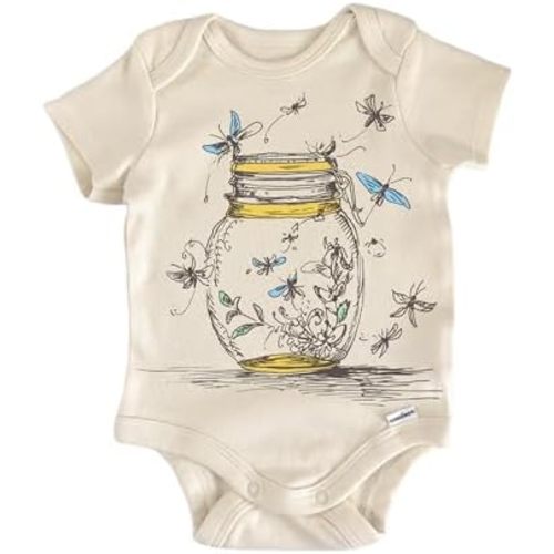 Cottagecore Fireflies Firefly Bug - Baby Boy Girl Clothes Bodysuit Funny Cute