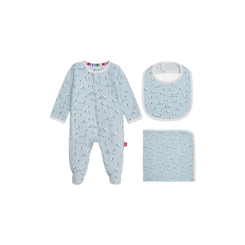 Baa Baa Baby Magnetic Footie, Bib & Blanket Gift Set