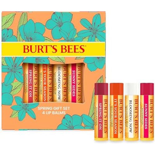 Burt's Bees Gifts Ideas - Just Picked Lip Balm Set, Pomegranate, Watermelon, Sweet Mandarin, Coconut & Pear, Natural Origin Lip Treatment, 4 Tubes, 0.15 oz.