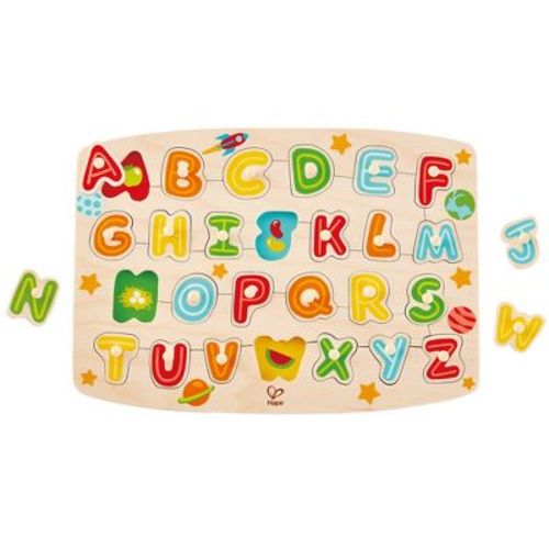Hape: Peg Puzzle: ABC Picture - 27pc Wooden Puzzle, Ages 3+