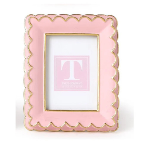 PINK SCALLOPED MINI PHOTO FRAME