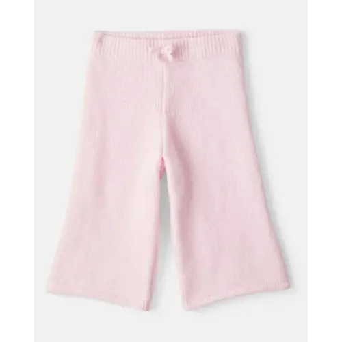 Baby Girl Wide-Leg Sweater Knit Pants - Pink - OshKosh B'gosh | Carter's