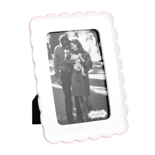 Pink Scalloped Resin Frame