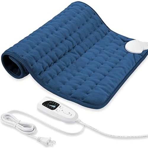 24x20 Inch Electric Heating pad for Back Neck Shoulder Knee Arms Legs- Electric Heat Pads with 6 Heat Settings & Auto Shut Off &Dry/Moist Heat Heating Pad for Birthday Mother Father Girl Men Women