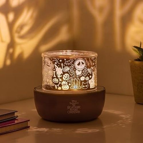 Paladone Nightmare Before Christmas Officially Licensed Projector Lamp with Interchangeable Jack Skellington Creepy Sounds and Scenes, 4 Light Modes, Decorative Light