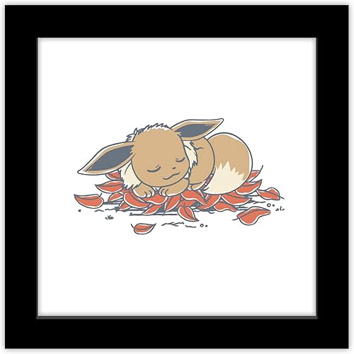Gallery Pops Pokémon - Daily Sketch Eevee Wall Art, 12" x 12" Gallery Pops Wall Art, Black Framed Version