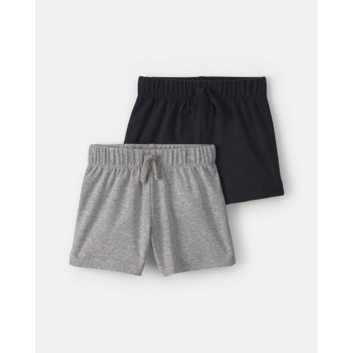 Baby 2-Pack Shorts - Grey/Black | Carter's