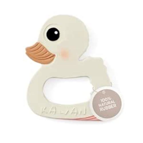 HEVEA Natural Rubber Baby Teether - for Soothing Sore and Itchy Gums, Baby Teething Toy - Bpa, Silicone Free - 4+ Months, Single Pack (Duck)