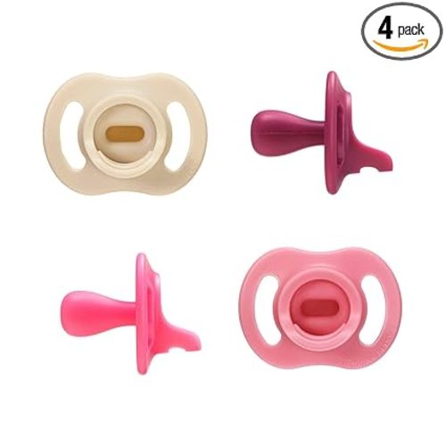 Tommee Tippee Ultra-Light StayPut Pacifier, One-Piece Silicone Design, 6-18m, 4 Pack