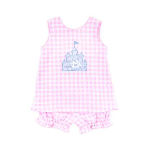 Castle Pink Gingham Bloomer Set