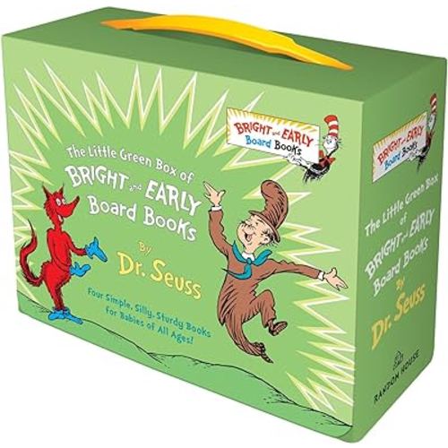 Little Green Boxed Set of Bright and Early Board Books: Fox in Socks; Mr. Brown Can Moo! Can You?; There's a Wocket in My Pocket!; Dr. Seuss's ABC