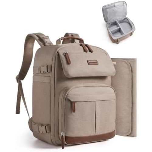 mommore Diaper Bag Backpack Multi-Pocket Travel Baby Bag with Changing Pad